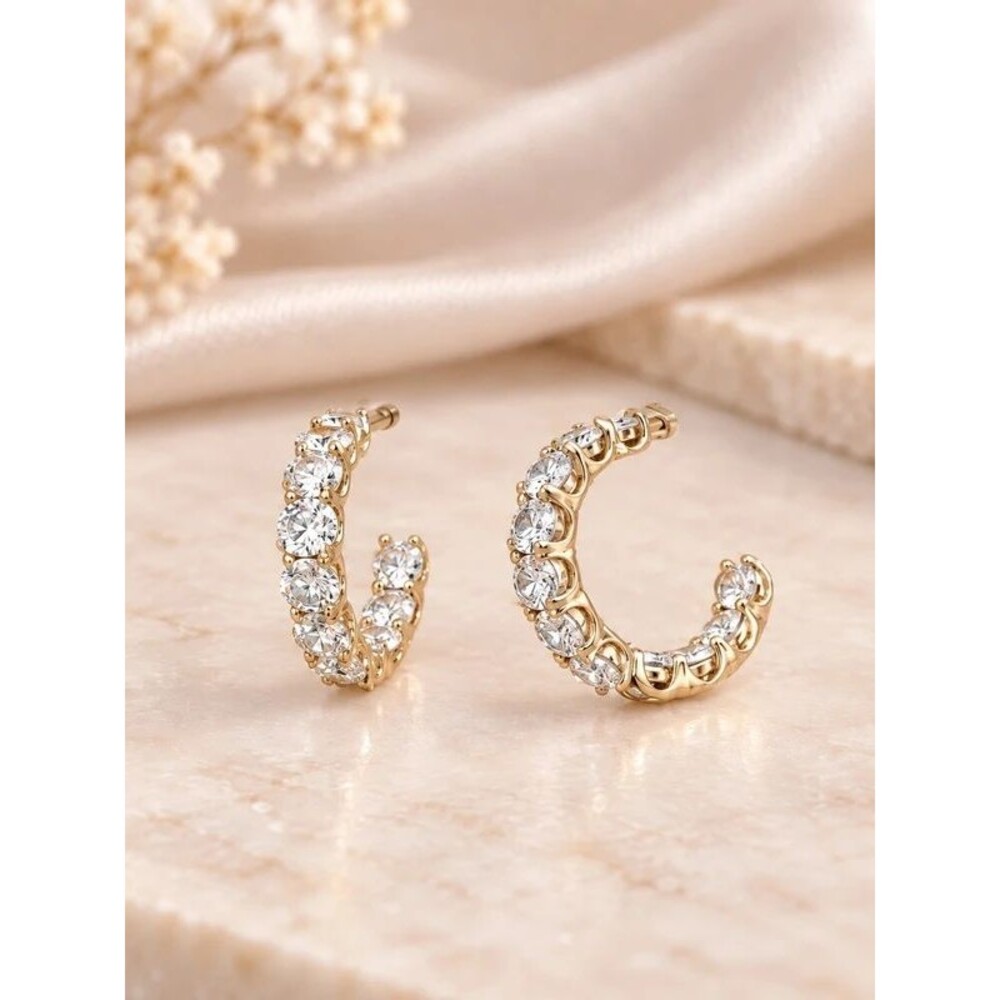 Gold plated hoop earrings